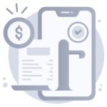 Online payment, flat rounded editable icon