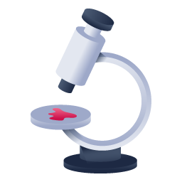 A well designed flat icon of microscope