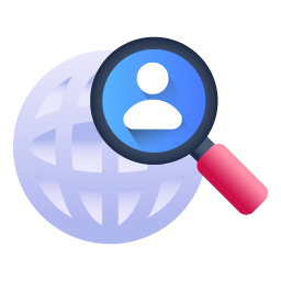 Search global user flat icon, easy to use and download