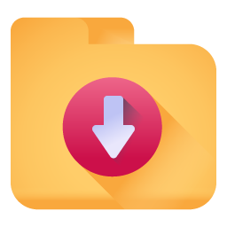 Get hold on this amazing flat icon of download folder