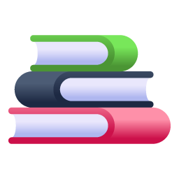 Creatively designed flat icon of books stack