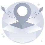 A well designed flat icon of delivery location