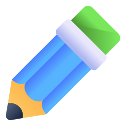 A creative flat design icon of pencil