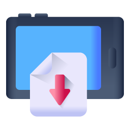 Grab this editable flat icon of online file downloading