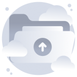 Cloud upload, is a flat conceptual icon with download facility