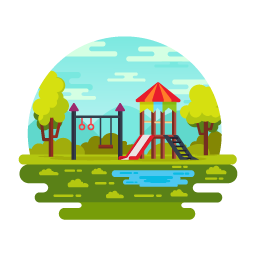 Download premium flat illustration of kids playground