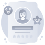 A well designed flat icon of customer review
