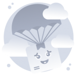 Download premium flat icon of parachute delivery