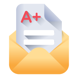 Have a look at this amazing flat icon of result envelope
