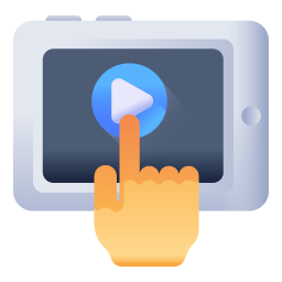 Get hold on this editable flat icon of video click