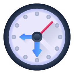 A flat icon of wall clock is easy to use and download