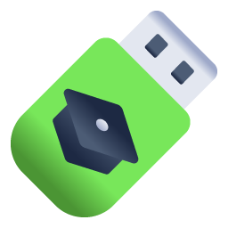 Learning pendrive flat icon is easy to use and download