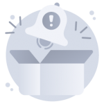Parcel alert, is a flat conceptual icon with download facility