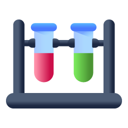 A well designed flat icon of test tubes