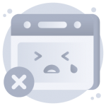 A well designed flat icon of no event