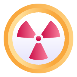 Radiation flat icon is premium and editable