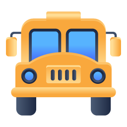 School bus flat modern design icon