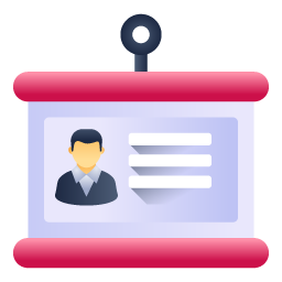 Well designed editable flat icon of id card