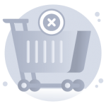 Creatively designed flat conceptual icon of empty cart