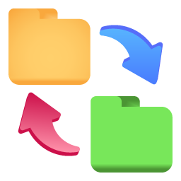Folder exchange flat icon is premium and visually perfect